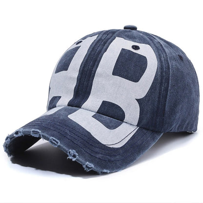 BB Letter Distressed Washed Baseball Cap