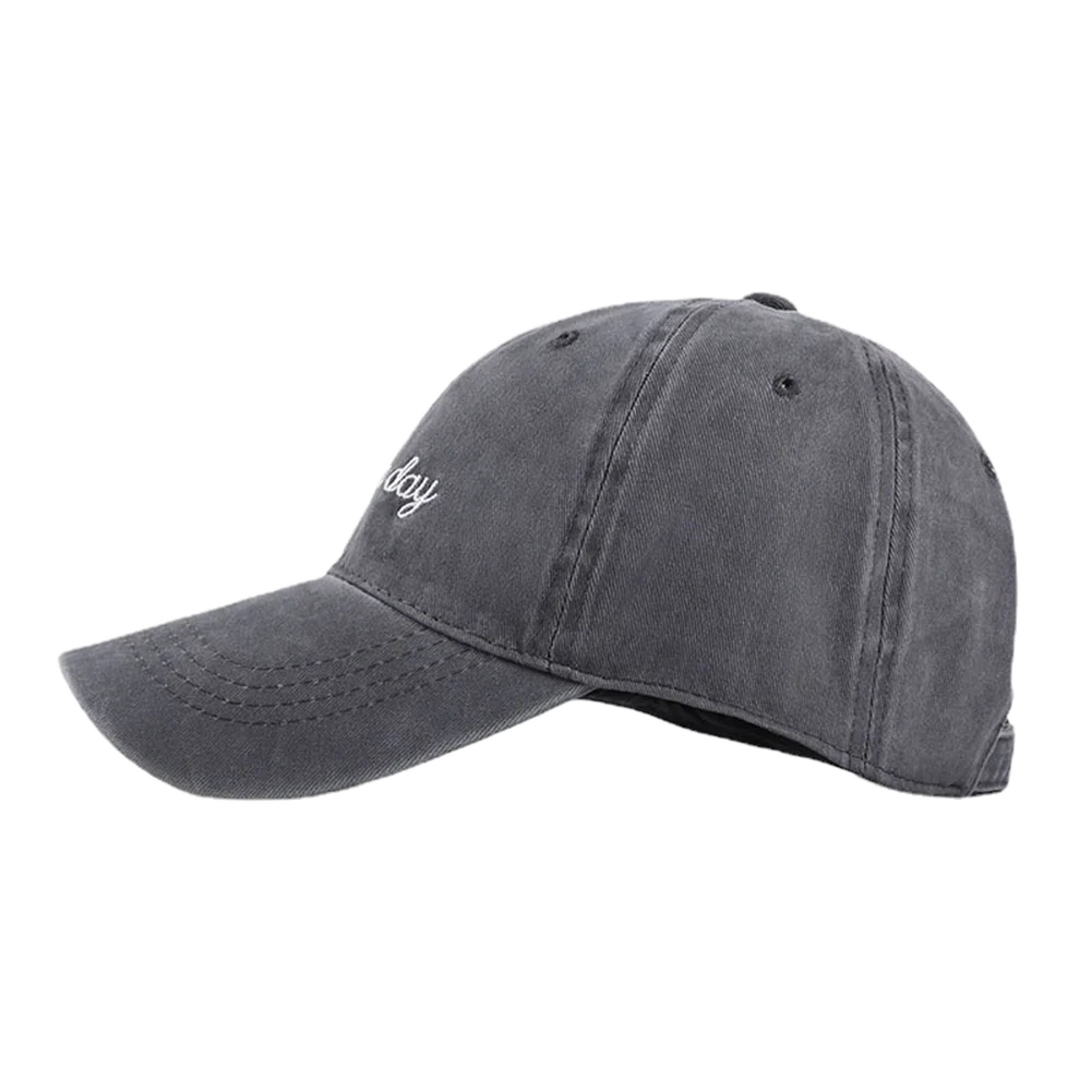 Bad Hair Day Letter Embroidery Washed Baseball Cap