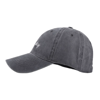 Bad Hair Day Letter Embroidery Washed Baseball Cap