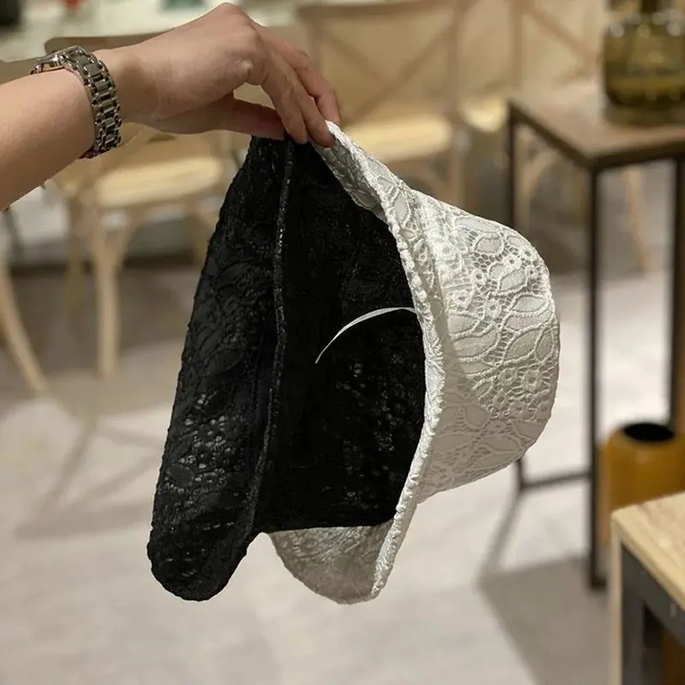 Korean Lace Breathable Summer Bucket Hat