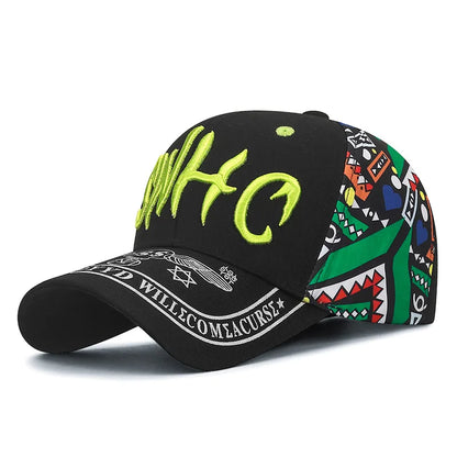 Unisex Korean Letter Embroidery Baseball Cap