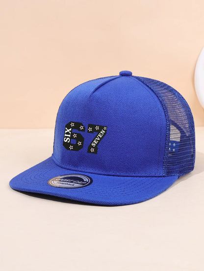 67 Star Embroidered Mesh Snapback Cap