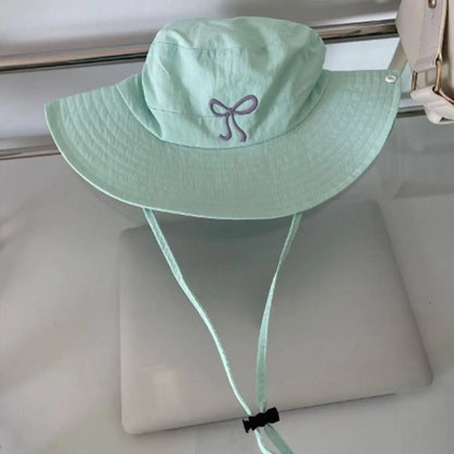 Quick Dry Bow Strap Bucket Hat