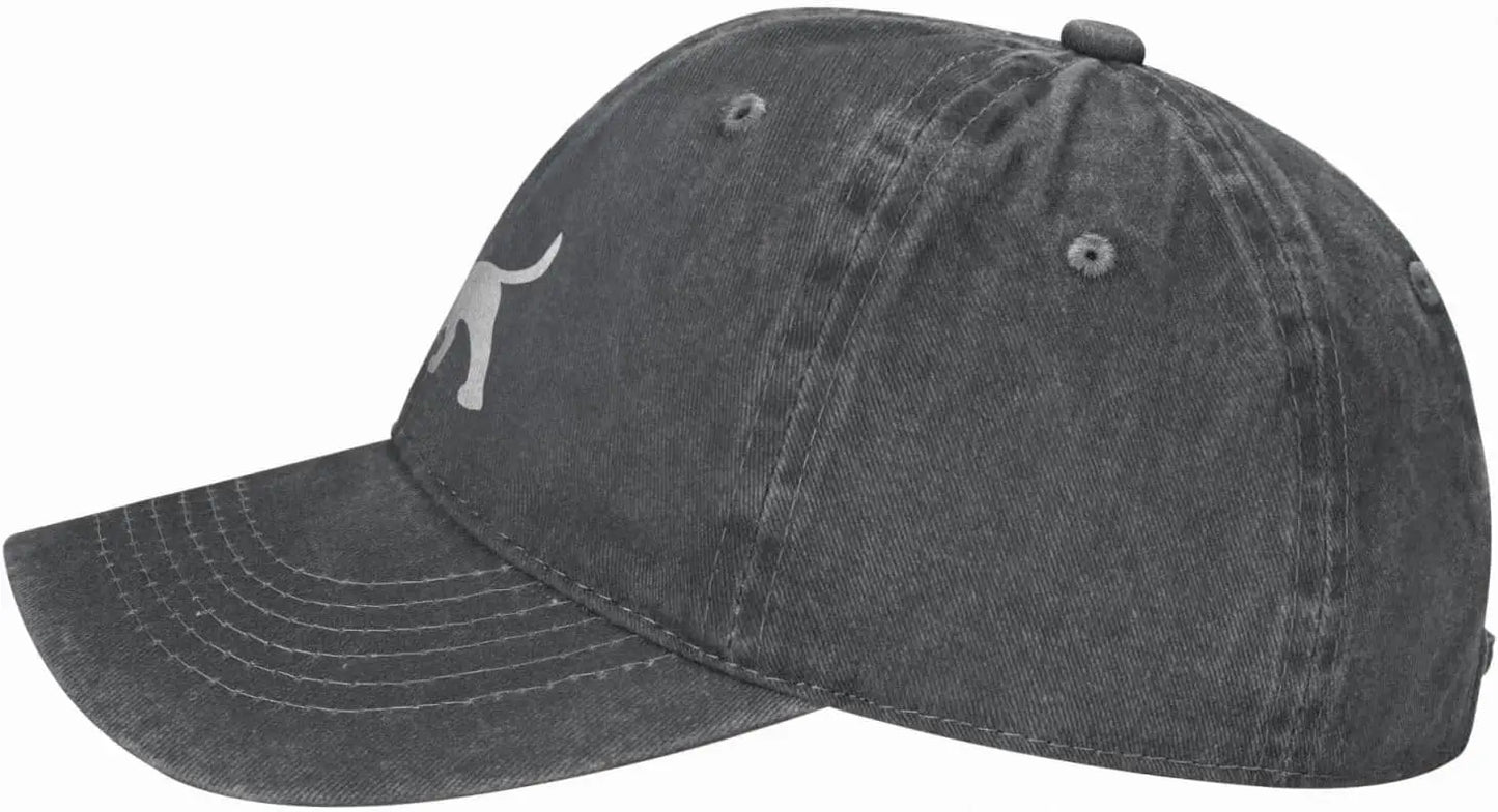 Dog Lover Heart Silhouette Cotton Baseball Cap