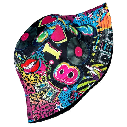 Retro Cassette Tape Reversible Foldable Bucket Hat Unisex
