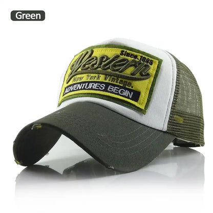Streetwear Letter Embroidery Mesh Hip Hop Baseball Cap