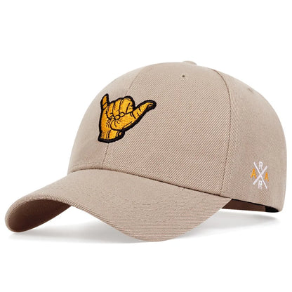 Finger Embroidered Baseball Cap