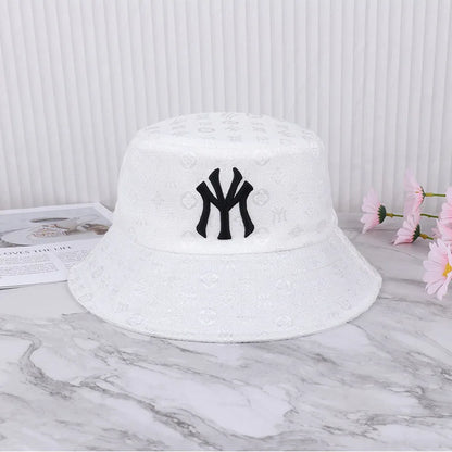 Letter Embroidery Unisex Sun Bucket Hat