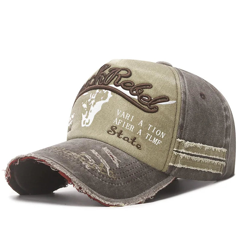 Vintage Distressed Washed Embroidered Baseball Cap