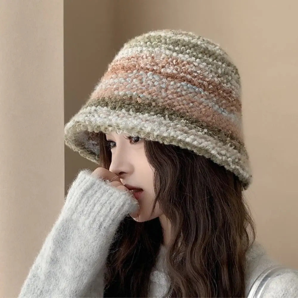 Winter Faux Fur Plush Thick Warm Bucket Hat
