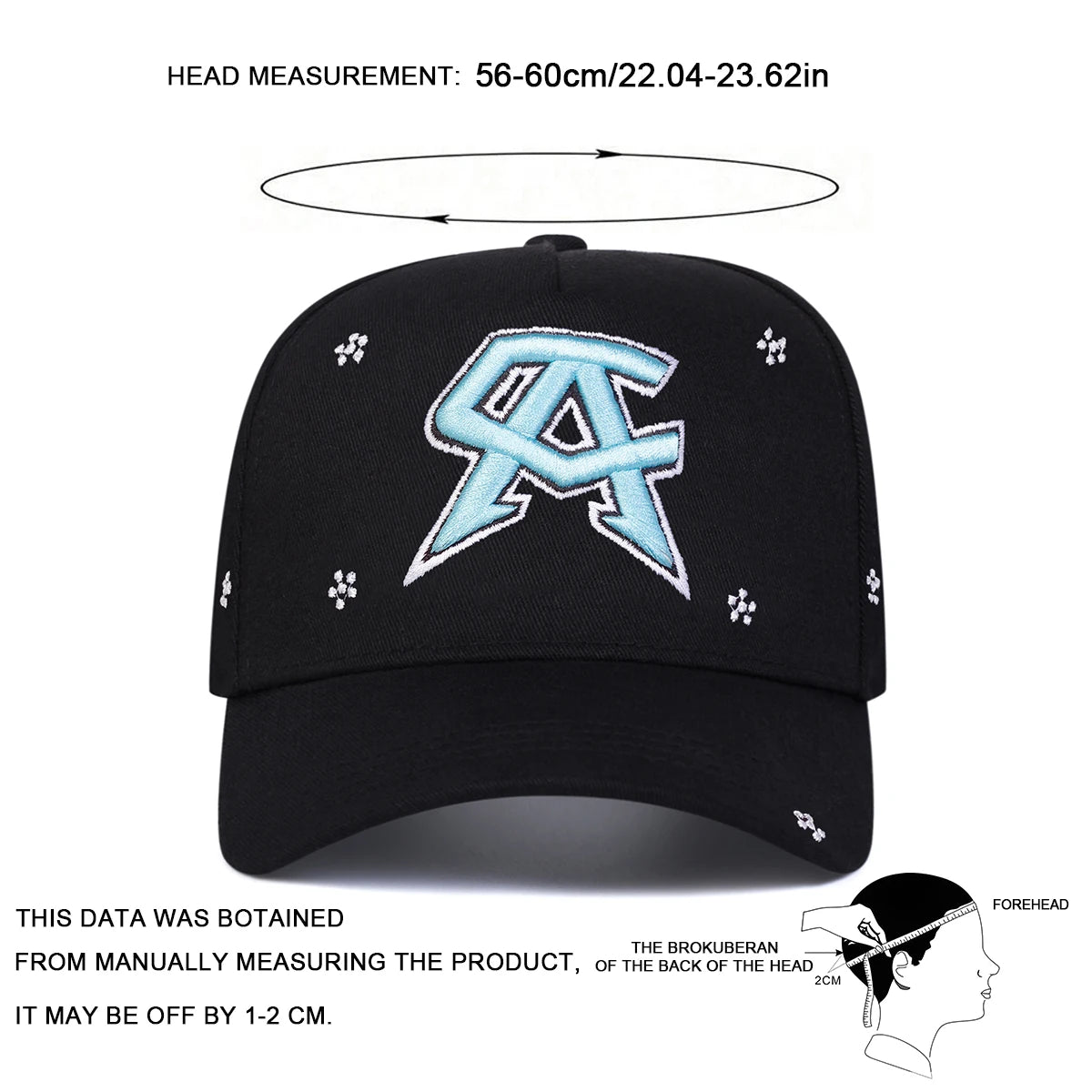 Unisex CA Letter Embroidery Casual Outdoor Baseball Cap