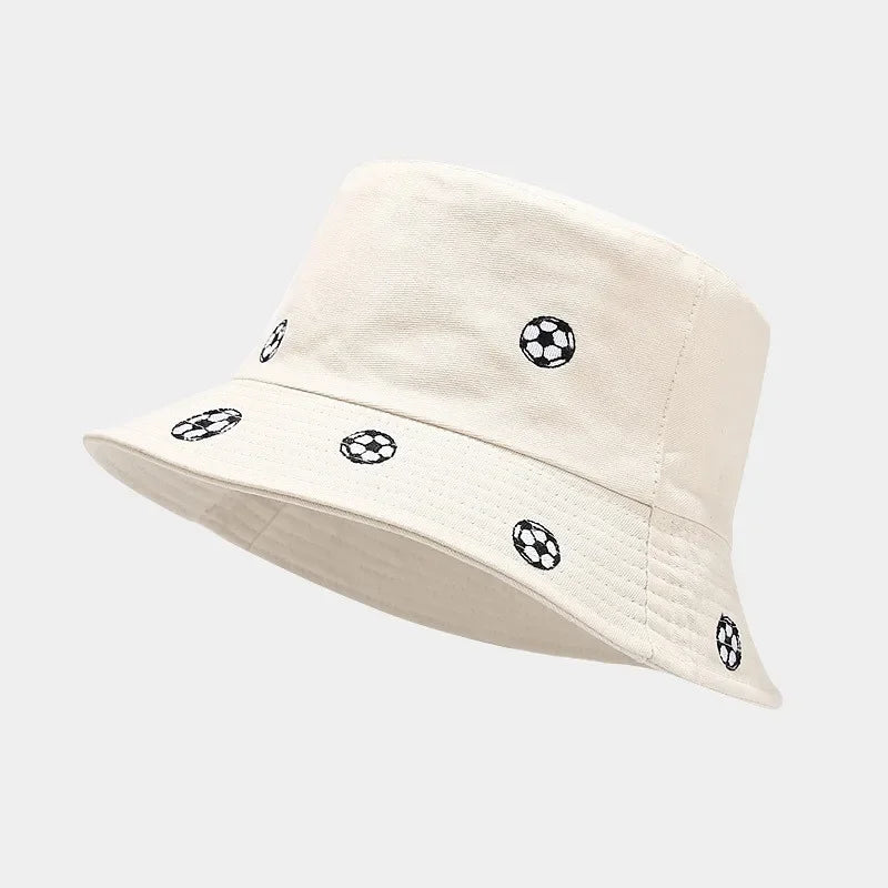 Four Seasons Cotton Embroidery Travel Bucket Hat