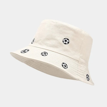 Four Seasons Cotton Embroidery Travel Bucket Hat