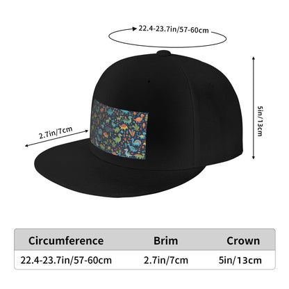 Cartoon Cute Dinosaur Pattern Snapback Cap