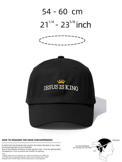 Jesus Is King Embroidery Baseball Cap
