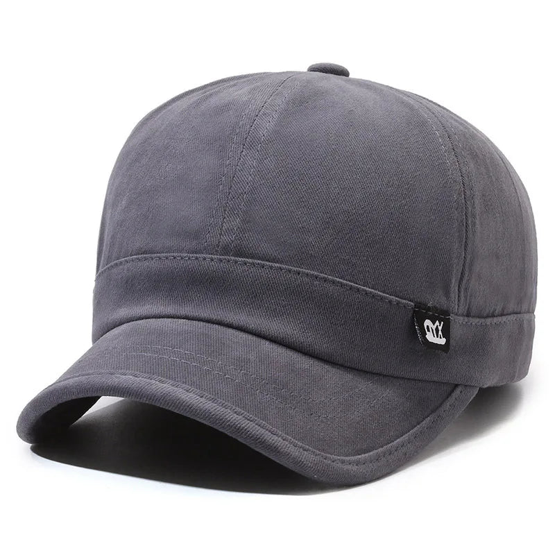 Vintage Short Brim Woven Baseball Cap