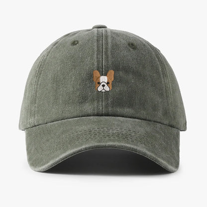 Lucky Clover Embroidery Vintage Washed Cotton Baseball Cap