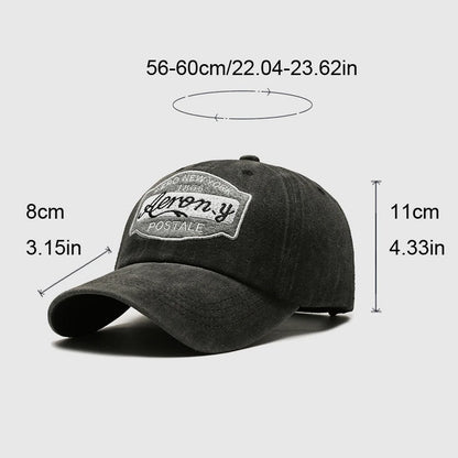 Vintage Letter Washed Denim Trucker Baseball Cap
