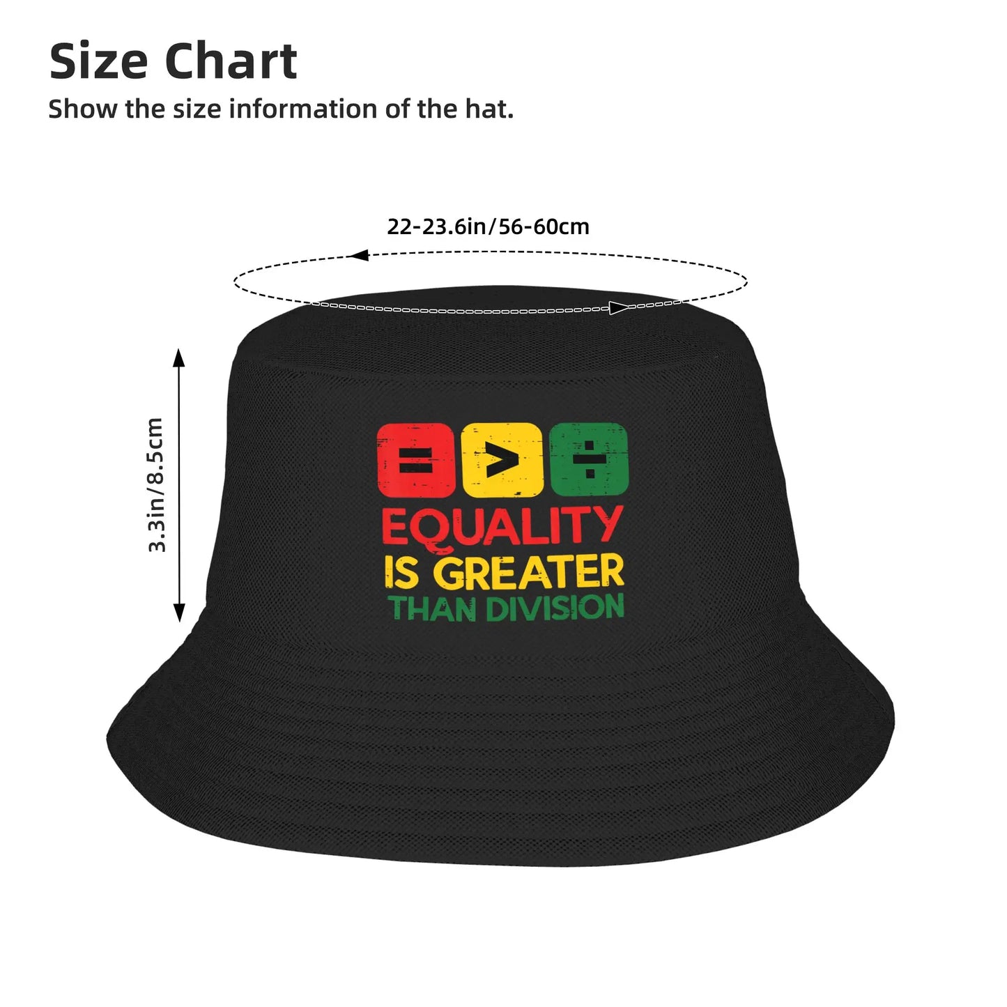 Black History Equality Statement Streetwear Bucket Hat