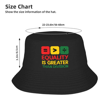 Black History Equality Statement Streetwear Bucket Hat