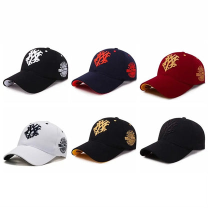 Flame Totem Embroidered Sunshade Baseball Cap