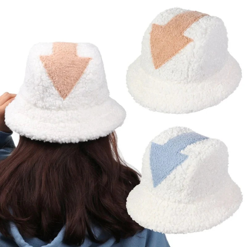 Appa Lamb Wool Winter Faux Fur Printed Bucket Hat