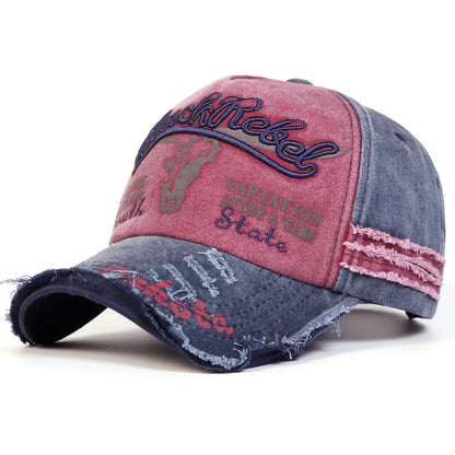 Unisex Vintage Embroidered Letter Baseball Cap