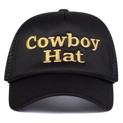 Letter Embroidered Cowboy Style Adjustable Baseball Hat
