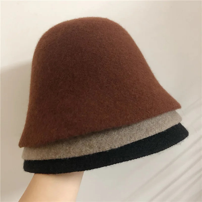 Japanese Wool Vintage Warm Bucket Hat