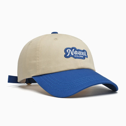 Fresh Color Matching Embroidered Curved Brim Baseball Cap