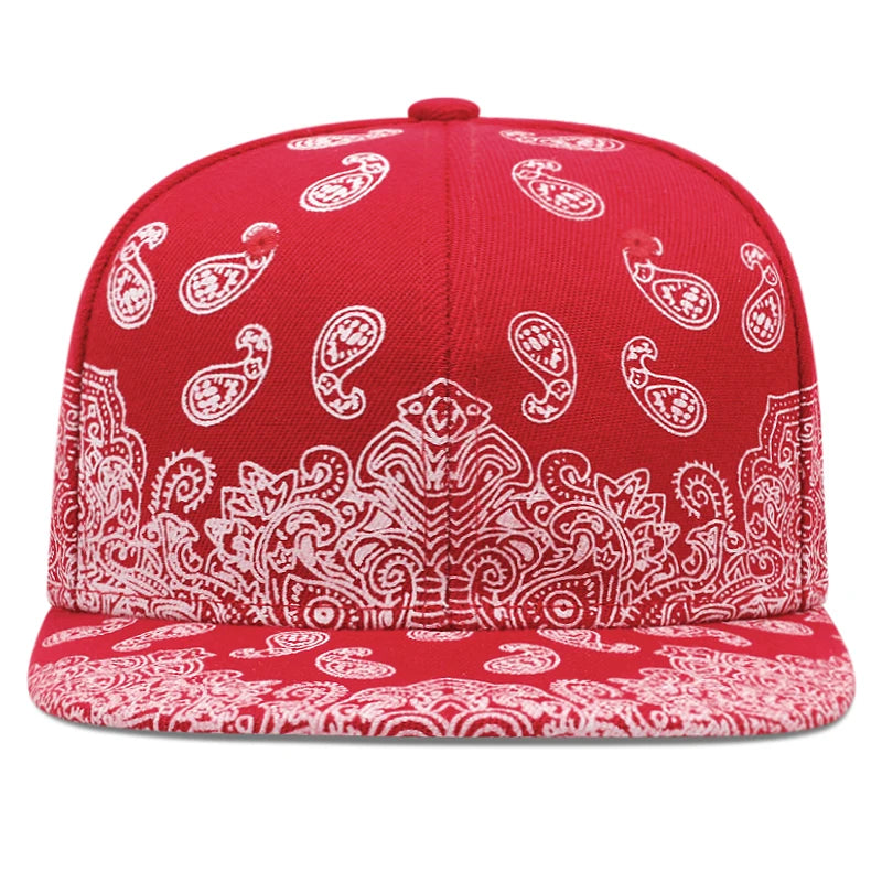 Vintage Paisley Label Hip Hop Snapback Cap