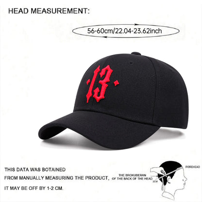 Unisex No.13 Embroidered Baseball Cap