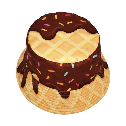 Four Seasons Cartoon Print Polyester Bucket Hat