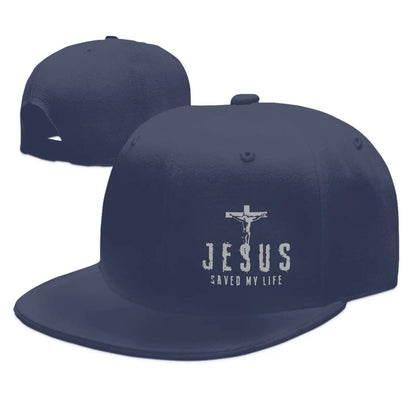 Jesus Saved My Life Cross Snapback Cap