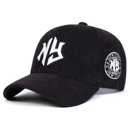 Unisex NG Letter Embroidery Corduroy Baseball Caps