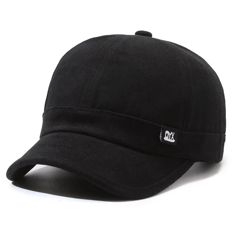 Vintage Short Brim Woven Baseball Cap