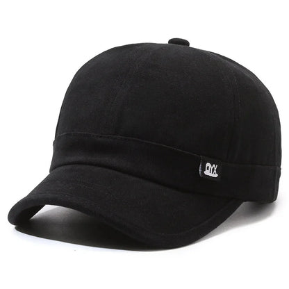 Vintage Short Brim Woven Baseball Cap