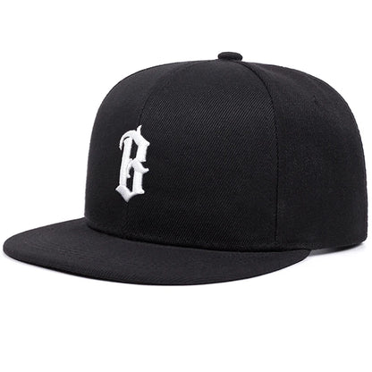B Gothic Embroidery Hip Hop Street Dance Cap Unisex