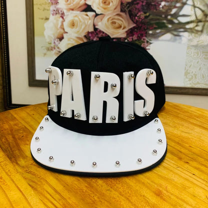 Unisex Heavy Letter Sequin Hip-Hop Cap