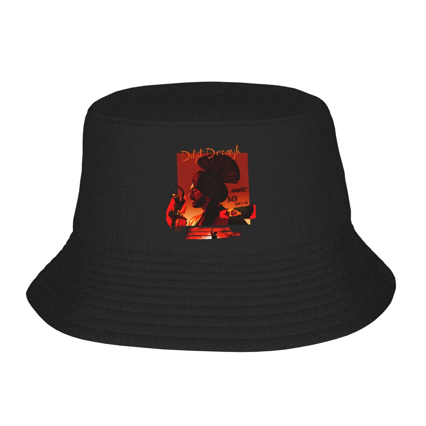 Diljit Dosanjh Aura Title 2026 Hip Hop Bucket Hat