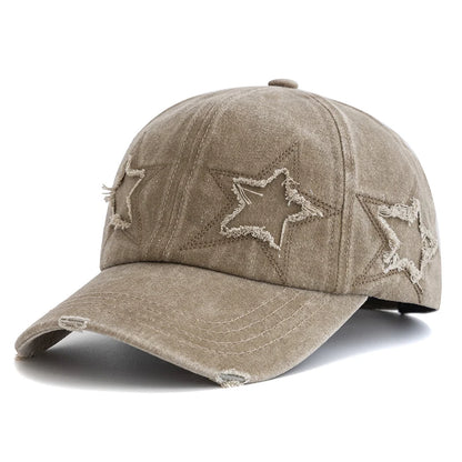 Women's Star Design Washed Cotton Dad Hat