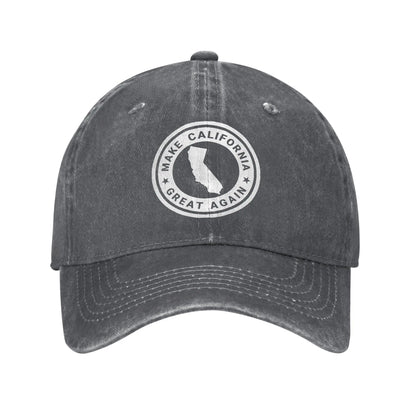 Make California Great Again Funny Denim Baseball Cap