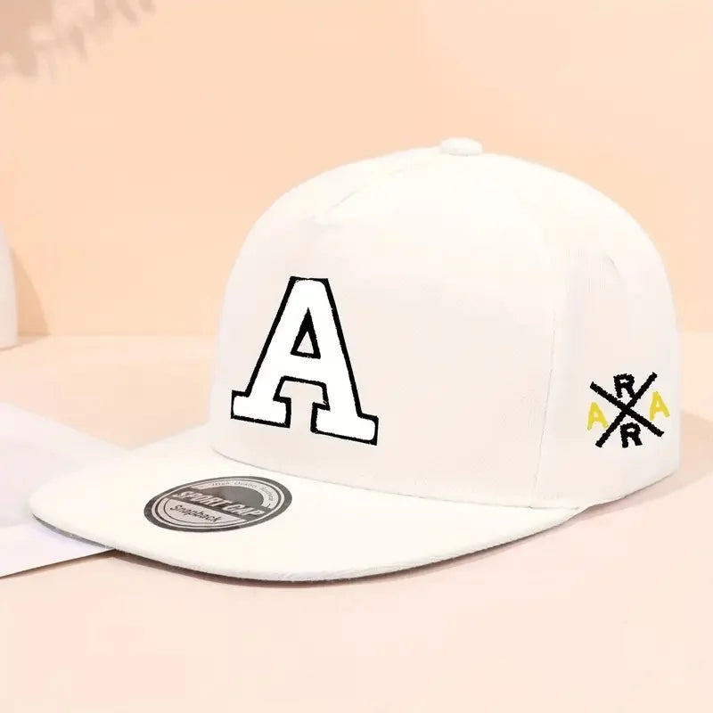Letter Embroidered Snapback Hat Unisex