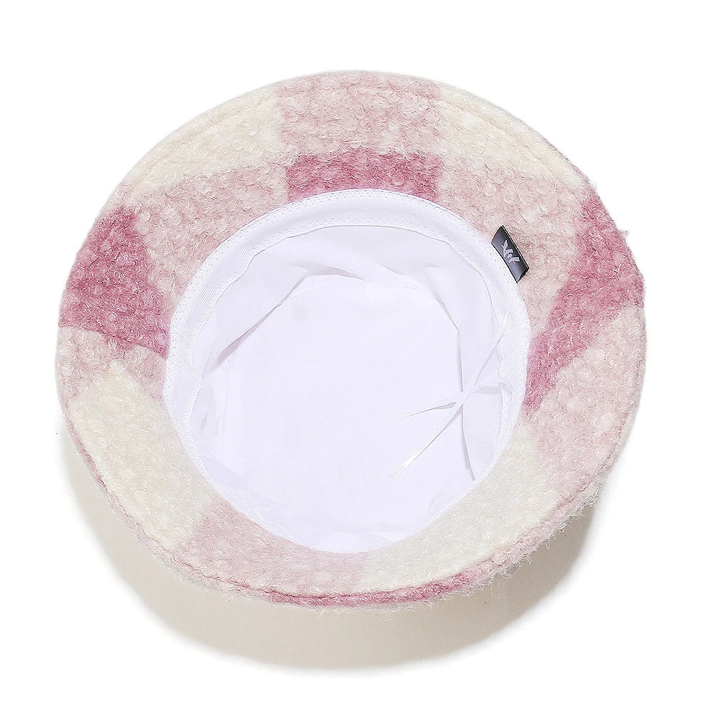 Plaid Vintage Warm Autumn Winter Foldable Bucket Hat