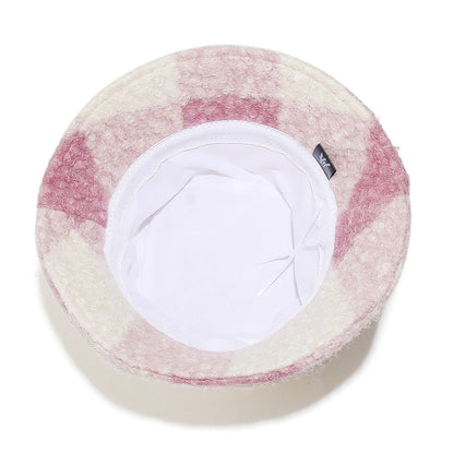 Plaid Vintage Warm Autumn Winter Foldable Bucket Hat