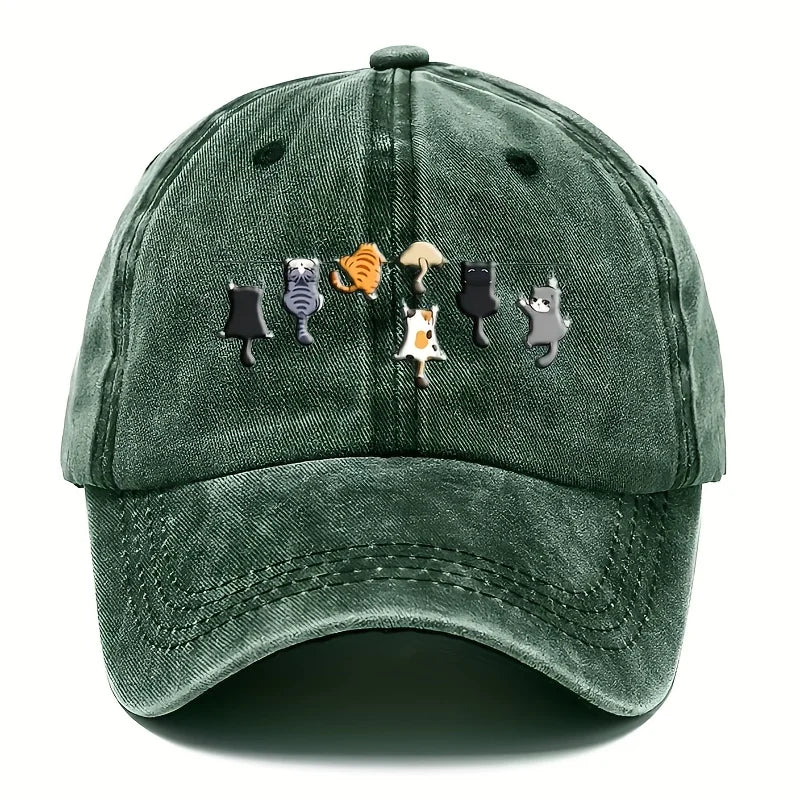 Cute Cat Print Casual Baseball Cap