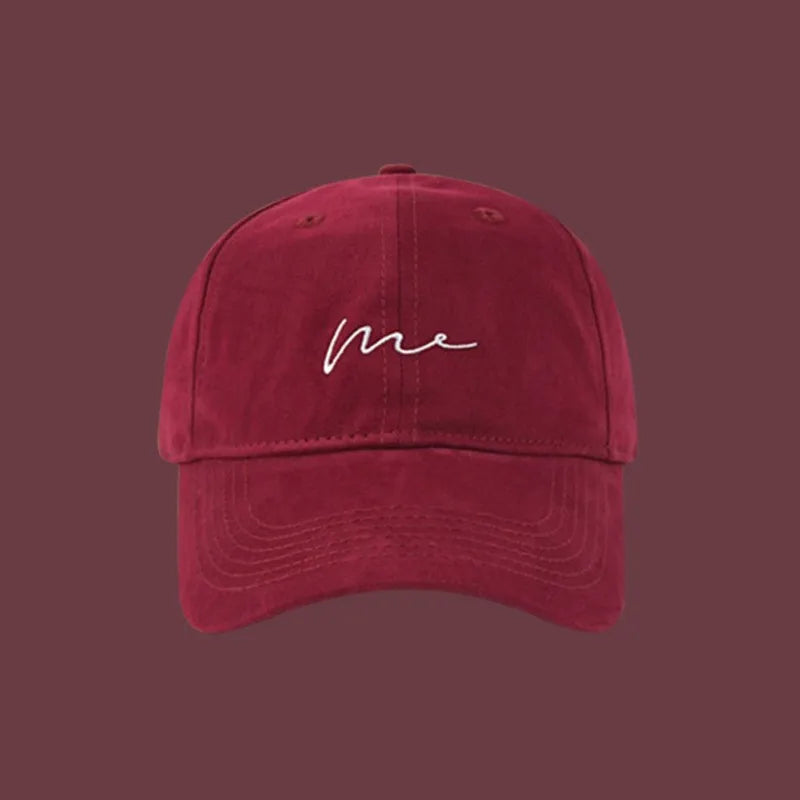 Simple Embroidery Solid Color Cotton Baseball Cap