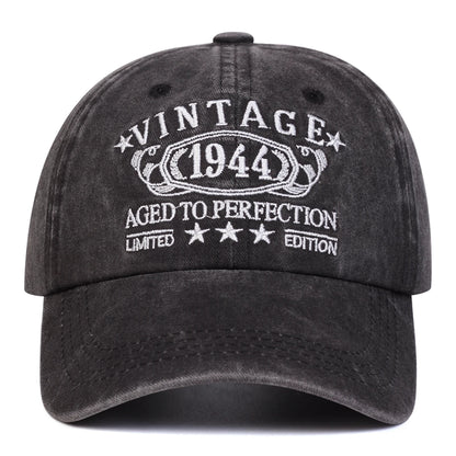 Unisex VINTAGE Letter Embroidery Wash Baseball Caps