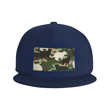 Cat Camouflage Pattern Breathable Outdoor Snapback Cap