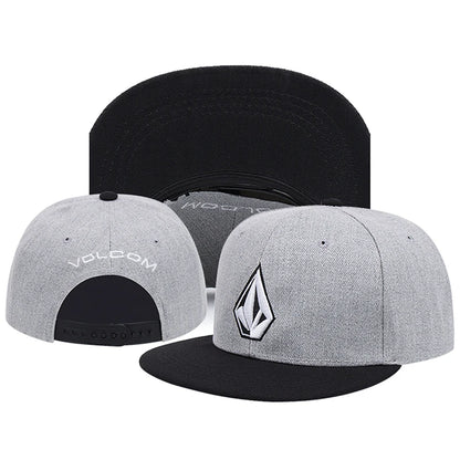 Unisex Flat Brim Diamond Embroidery Hip Hop Baseball Cap
